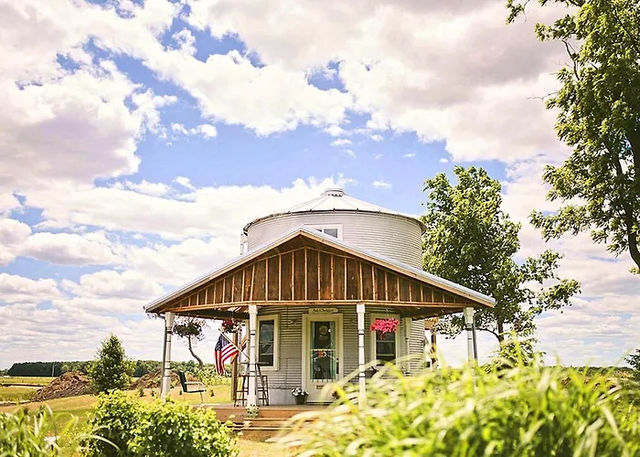 Converted Grain Silo For Unique Glamping Accommodation In Alvin, Illinois