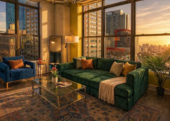 Bright 2Br Luxury Corner Suite With Optional Parking Sleeps 6 Guests Near Mccormick Place And Soldier Field
