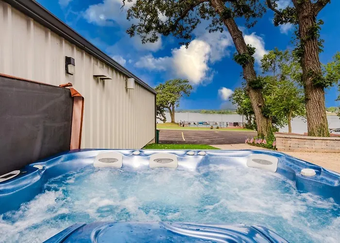 The Grand View On Pistakee Lake Pool Pier Stunning Panoramic Lake Views