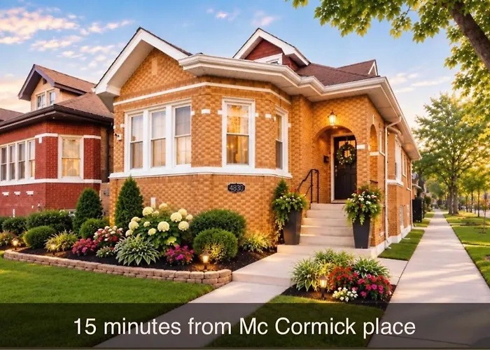 Luxury 5Bd-2Ba Duplex-Near Obama Center Free Wine&Parking